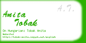 anita tobak business card